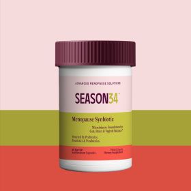 SEASON34 3-in-1 Menopause Probiotic for Women 40+ | Vaginal Care, pH, Odor & Intimate Comfort + Skin