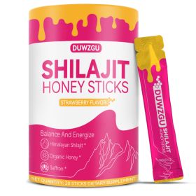 Strawberry Honey Sticks 20ct Shilajit, Shatavari  Saffron  Female Hormone  Energy Support (Option: Picture color-1PCS)